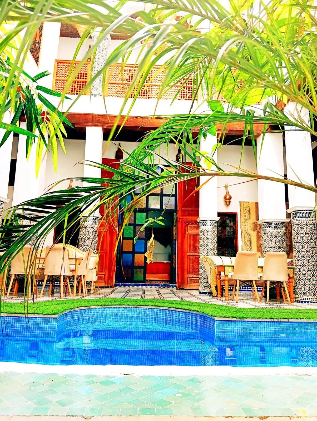 Poolside courtyard